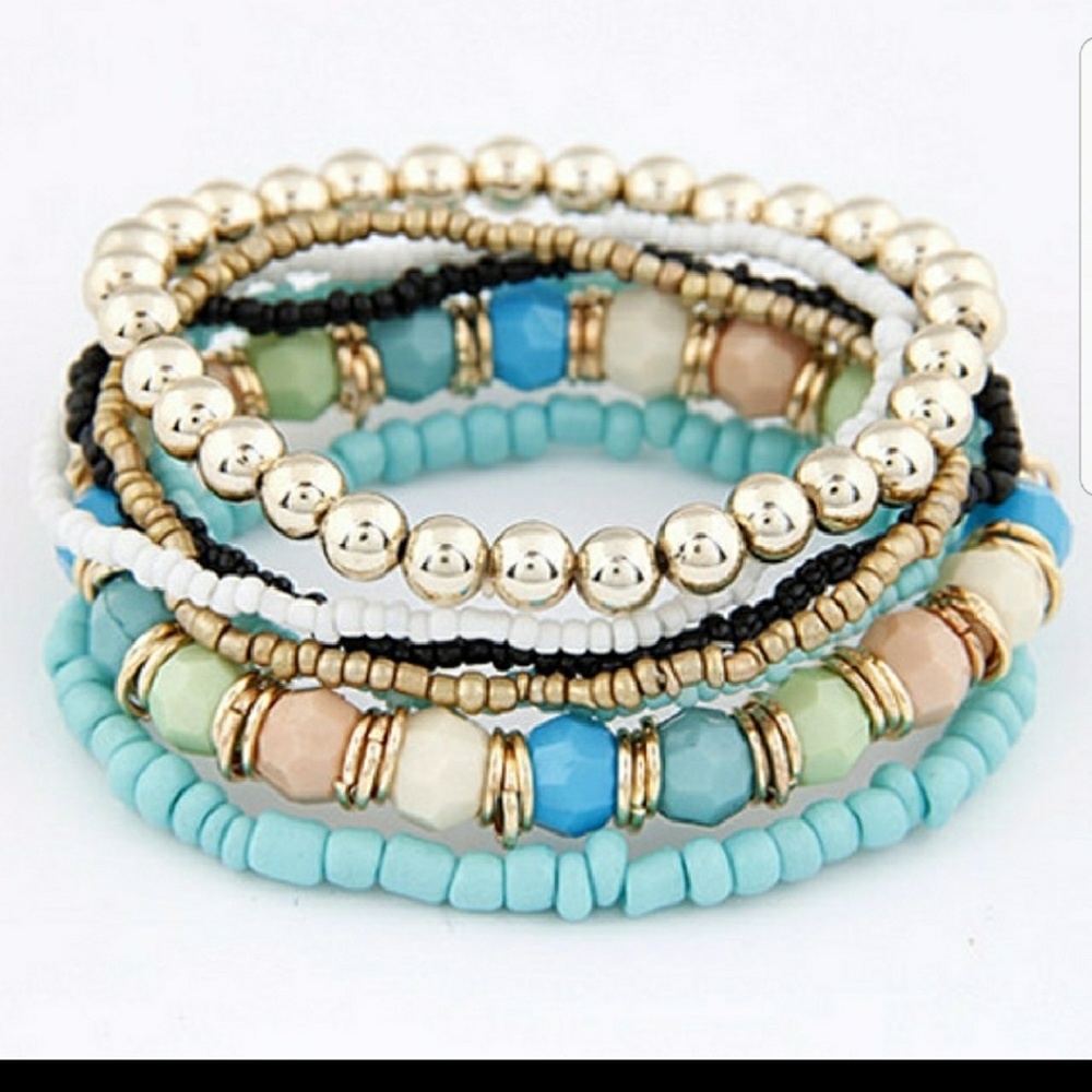 Layered Multicolored Beads Bracelet 💎